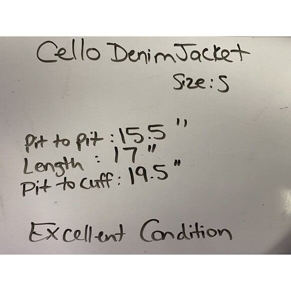 Cello Denimwear Los Angeles Distressed Cropped Jean Jacket Size Small - Picture 8 of 8